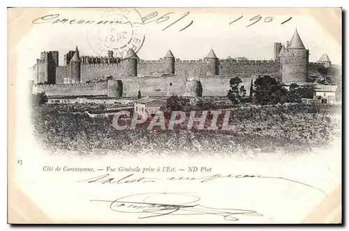 Cartes postales Cite de Carcassonne vue generale prise a l'Est