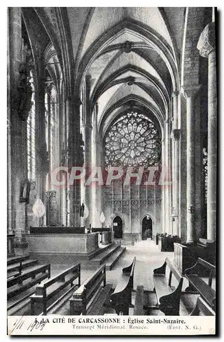 Ansichtskarte AK Cite de Carcassonne Eglise Saint Nazaire Transept Meridional Rosace