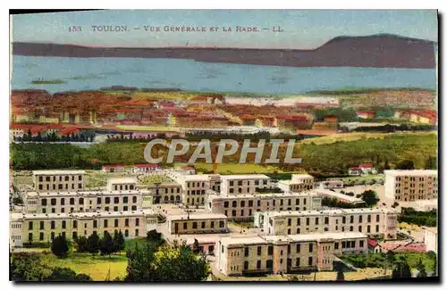 Cartes postales Toulon vue generale et la plage