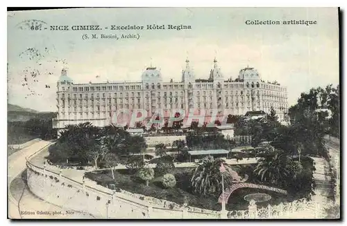 Cartes postales Nice Cimiez Excelsior hotel Regina Collection Artistique