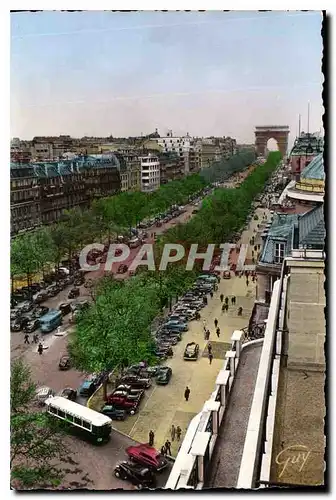 Ansichtskarte AK Paris et ses Merveilles l'Avenue des Champs Elysees vers l'arc de Triomphe de l'Etoile