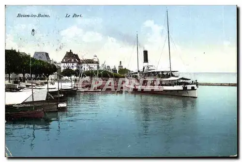 Cartes postales Evian les Bains le port Bateau