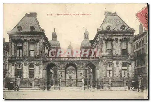 Cartes postales Lyon l'hotel de Ville facade Poste