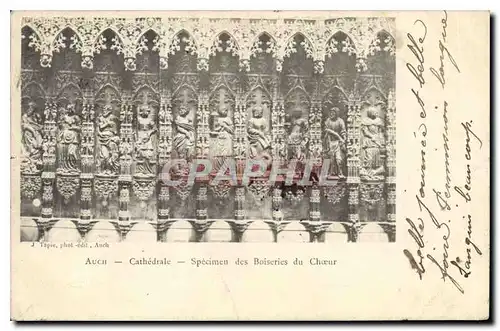 Cartes postales Auch cathedrale Specimen des Boiseries du Choeur