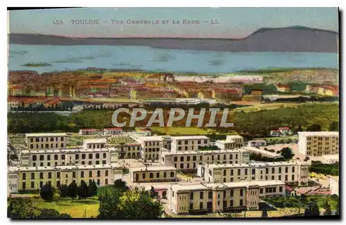 Cartes postales Toulon vue generale et la Rade