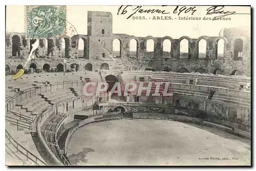 Cartes postales Arles interieur des Arenes