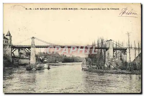 Cartes postales La Roche Posay les Bains pont suspendu sur la Creuse
