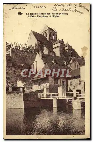 Cartes postales La Roche Posay Les Bains Vienne l'Usine Electrique et l'Eglise