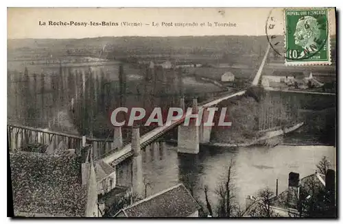 Ansichtskarte AK La Roche Posay Les Bains Vienne le pont suspendu et la Touraine