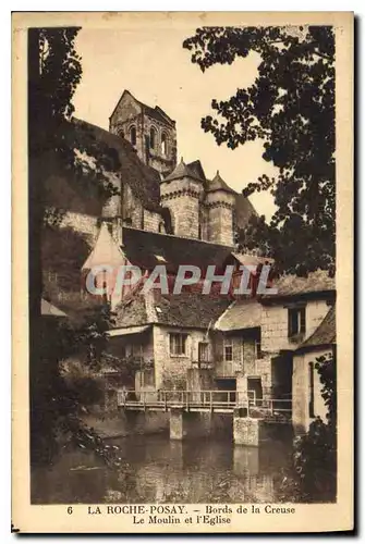 Ansichtskarte AK La Roche Posay bords de la Creuse le Moulin et l'Eglise