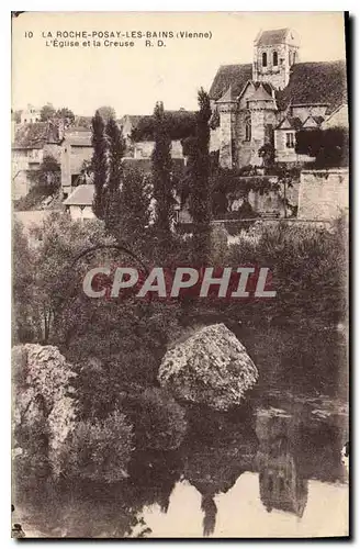 Ansichtskarte AK La Roche Posay les Bains Vienne L'Eglise et la Creuse