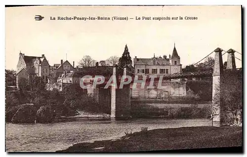 Ansichtskarte AK La Roche Posay les Bains Vienne Le Pont suspendu sur la Creuse