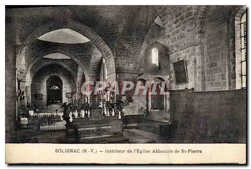 Cartes postales Solignac H V Interieur de l'Eglise Abbatiale de St Pierre