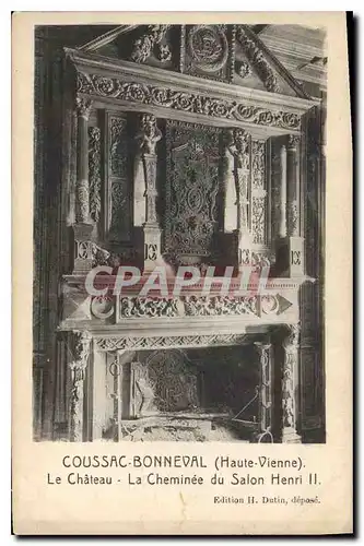 Ansichtskarte AK Coussac Bonneval Hte Vienne Le Chateau La Cheminee du Salon Henri II