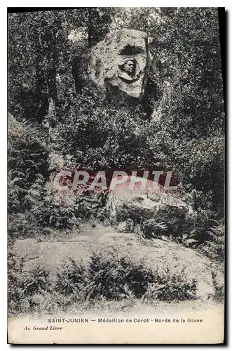 Cartes postales St Junien Medaillon de Corot Bords de la Glane