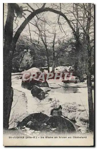 Ansichtskarte AK St Junien Hte Vienne La Glane en hiver au Chatelard