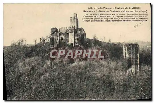 Ansichtskarte AK Hte Vienne Environs de Limoges Ruines du Chateau de Chalusset