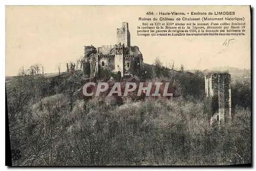 Cartes postales Hte Vienne Environs de Limoges Ruines du Chateau de Chalusset