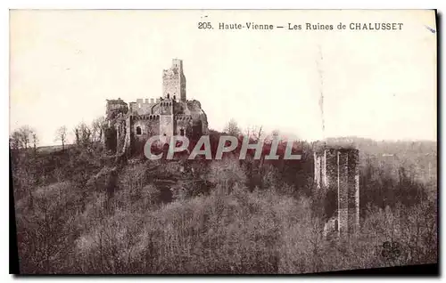Cartes postales Hte Vienne Les Ruines de Chalusset