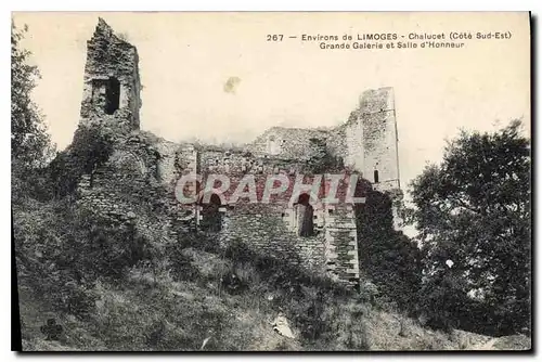 Cartes postales Environs de Limoges Chalucet Cote Sud Est Grande Galerie et Salle d'Honneur