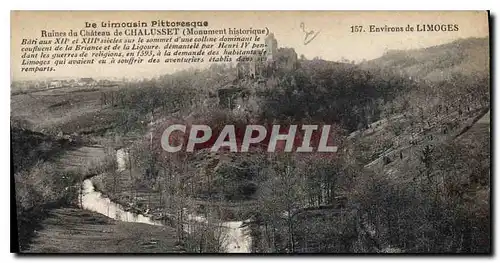 Ansichtskarte AK Le Limousin Pittoresque Ruines du Chateau de Chalusset