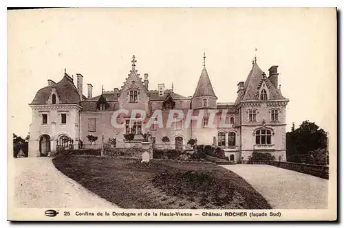 Ansichtskarte AK Confins de la Dordogne et de la Haute Vienne Chateau Rocher