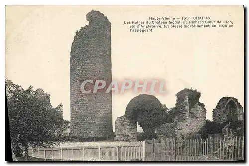 Cartes postales Hte Vienne Chalus Les ruines du Chateau feodal