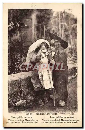Cartes postales Notre Limousin Les petits paysans