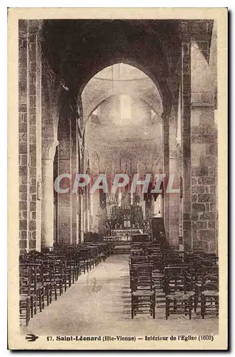 Cartes postales St Leonard Hte Vienne Interieur de l'Eglise