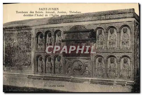 Cartes postales St Junien Hte Vienne Tombeau des Saints Armand Junien Theodore derriere l'autel de l'eglise paro