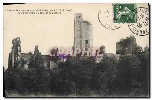 Cartes postales Environs de Limoges Chalucet Cote Ouest Vue d'Ensemble du cote de la Ligoure