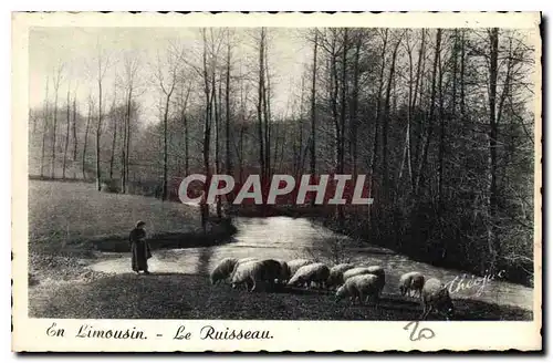 Ansichtskarte AK En Limousin Le Ruisseau Moutons