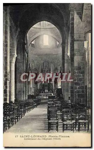 Cartes postales St Leonard Hte Vienne Interieur de l'Eglise