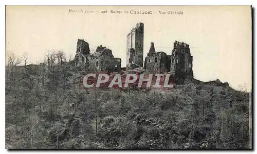 Cartes postales Haute Vienne Ruines de Chalucet Vue generale