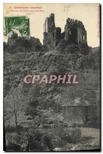 Cartes postales Limousin Ilustre Ruines de Chalusset cote Est