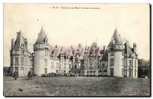 Cartes postales H V Chateau de Bort Facade sud Ouest