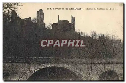 Cartes postales Environs de Limoges Ruines du Chateau de Chalucet