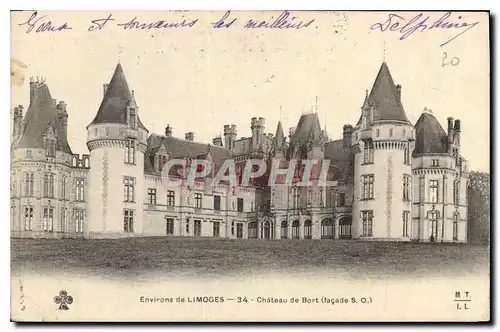 Ansichtskarte AK Environs de Limoges Chateau de Bort Facade S O