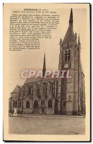 Cartes postales Dourdan S et O l'Eglise Saint Germain