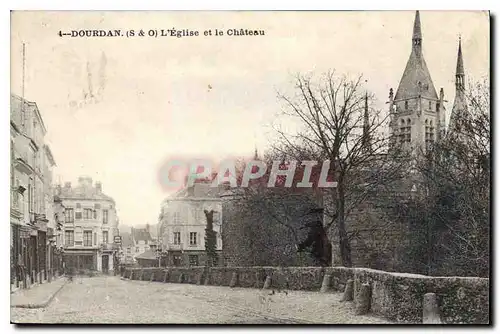 Cartes postales Dourdan S et O l'Eglise et le Chateau