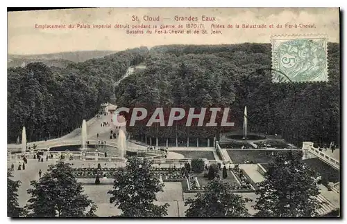 Ansichtskarte AK Saint Cloud Grandes Eaux Emplacement du Palais imperial detruit pendant la guerre de 1870 1871 A