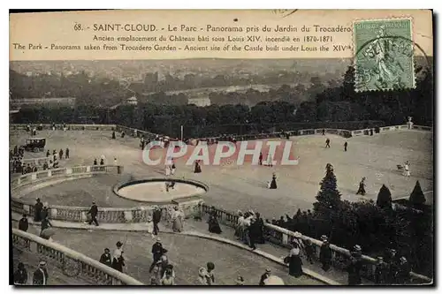 Cartes postales Saint Cloud Le Parc Panorama pris Jardin du Trocadero