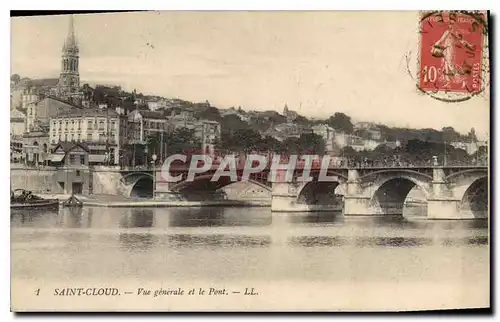 Ansichtskarte AK Saint Cloud Vue generale et le Pont