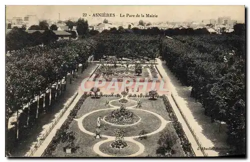 Ansichtskarte AK Asnieres Le Parc de la Mairie