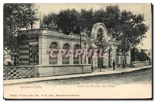 Cartes postales Asnieres Clichy Entree de Cimetiere des Chiens