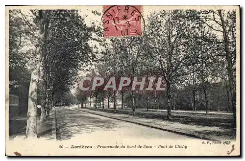 Cartes postales Asnieres Promenade du bord de l'eau de Clichy