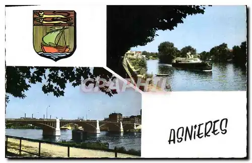 Cartes postales Asnieres Le pont d'Asnieres L'iLE DES rEVAGEURS