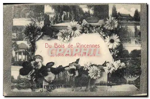 Cartes postales Di Bois de Vincennes Je vous envoie ces Fleurs