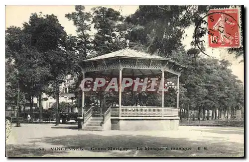 Cartes postales Vincennes Cours Marigny Le Kiosque a musique