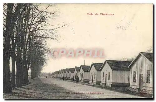 Cartes postales Bois de Vincennes Le Camp de Saint Maur Militaria